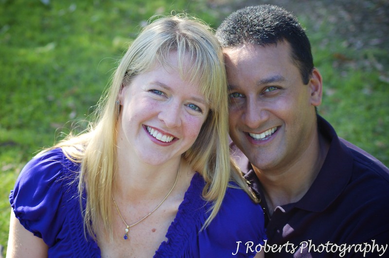 Couple smiling - family portrait photography sydney
